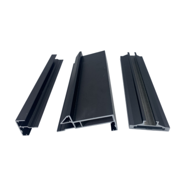 Black office partition frame aluminum profile