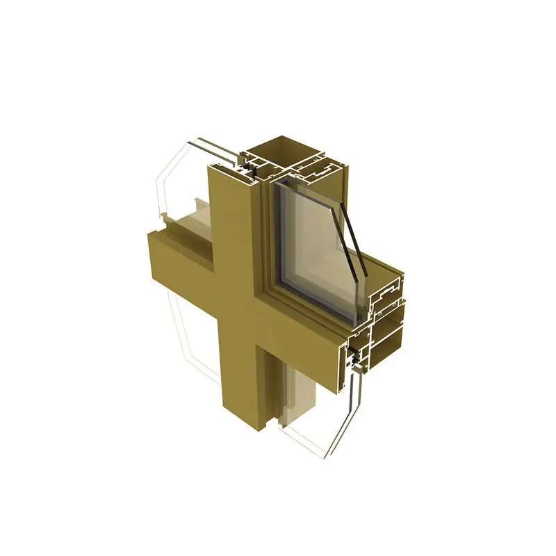 Custom heat insulation aluminum profile for curtain wall powder coating/anodized