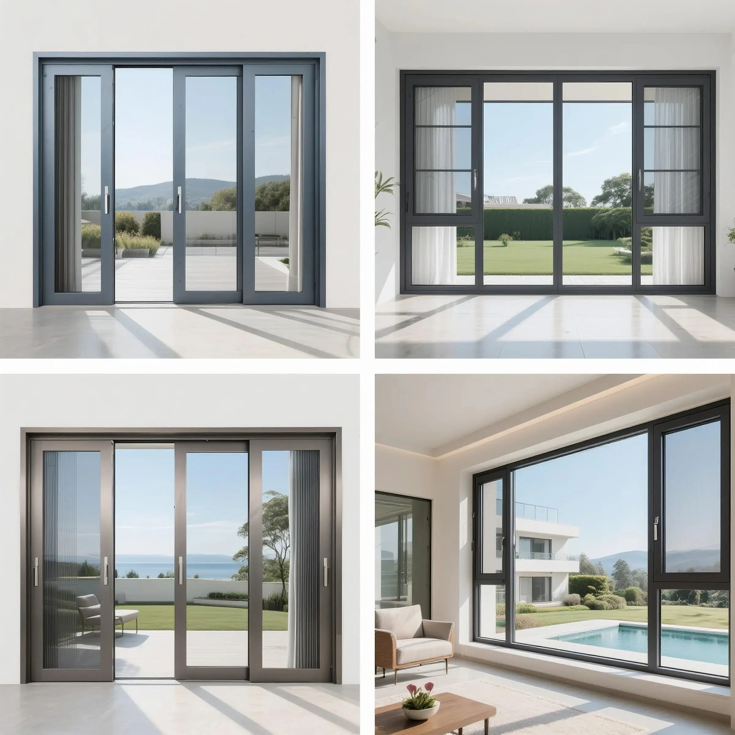 Anodized aluminum door and window profiles, durable and sustainable