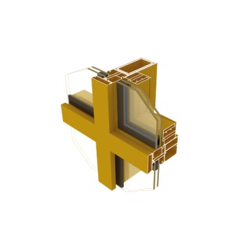 High quality exposed frame aluminum curtain wall profiles