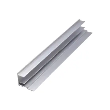 Silver extruded door and window profiles