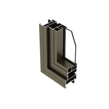 Extruded aluminum profile of fold door