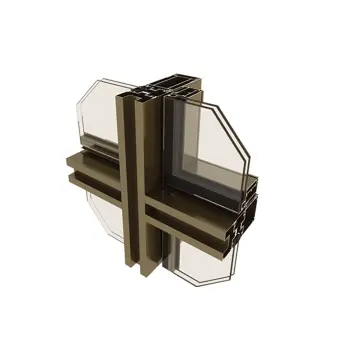 Modern building facade glass curtain wall aluminum profile
