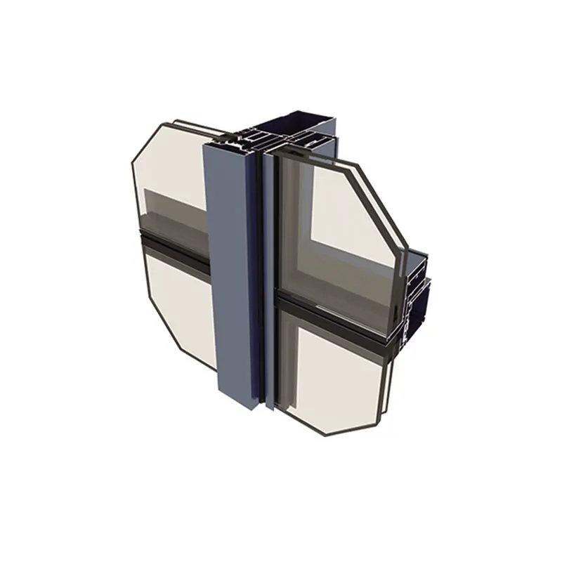 Custom heat insulation aluminum profile for curtain wall powder coating/anodized